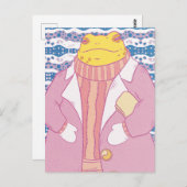 Carte Postale Une grenouille confortable (Devant / Derrière)