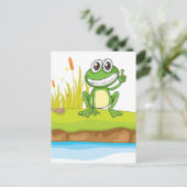 Carte Postale Une grenouille et de l'eau (Debout devant)