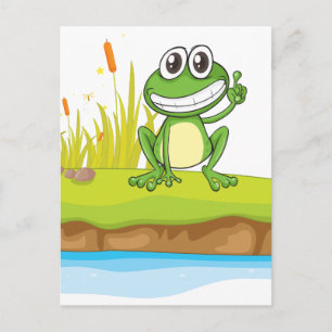 Carte Postale Une grenouille et de l'eau
