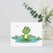 Carte Postale une grenouille et une eau (Debout devant)