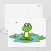 Carte Postale une grenouille et une eau (Devant / Derrière)