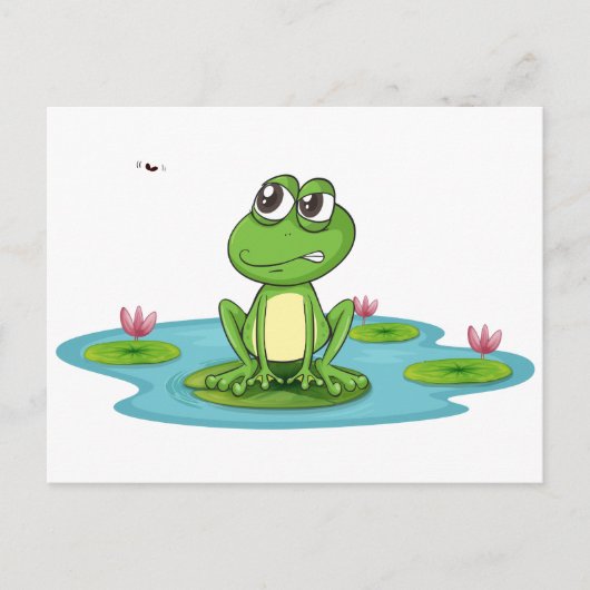 Carte Postale une grenouille et une eau (Devant)