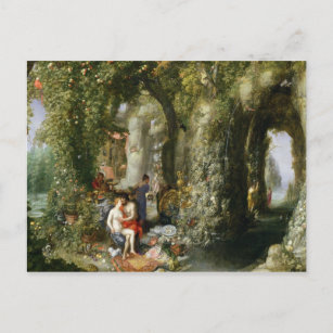 Carte Postale Une grotte fantastique avec Odysseus et Calypso