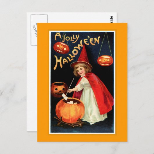 Carte Postale Une Halloween joyeuse (Devant / Derrière)
