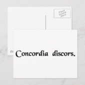 Carte Postale Une harmonie discordante (Devant / Derrière)