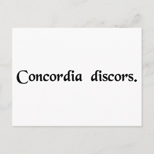 Carte Postale Une harmonie discordante (Devant)