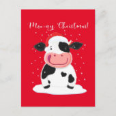 Carte Postale Une Heureuse Vache Holstein Vous Souhaite Un Joyeu (Devant)