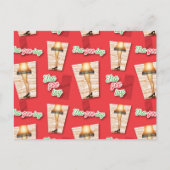 Carte Postale Une histoire de Noël | Motif de lampe de jambe (Devant)