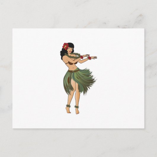 Carte Postale Une Hula Girl Dancing (Devant)