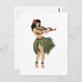 Carte Postale Une Hula Girl Dancing (Devant / Derrière)