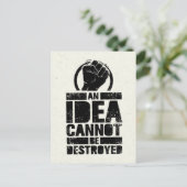 Carte Postale Une Idée Ne Peut Pas Être Détruite (Debout devant)