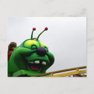 Carte Postale Une image de la foire de la chenille verte