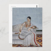 Carte Postale Une Indienne En Vêtements Traditionnels (Devant / Derrière)