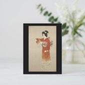 Carte Postale Une Japonaise À Kimono (Debout devant)