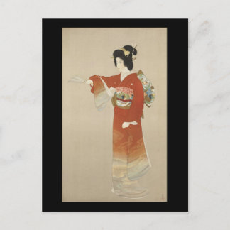 Carte Postale Une Japonaise À Kimono