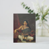 Carte Postale Une jeune femme avec une veena (Debout devant)