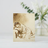 Carte Postale Une jeune femme qui dort c.1654 (Debout devant)