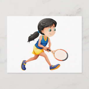 Carte Postale Une jeune joueuse de tennis