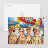 Carte Postale "Une journée à l'aéroport" (Devant / Derrière)