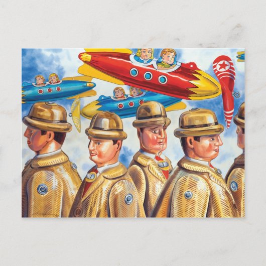 Carte Postale "Une journée à l'aéroport" (Devant)