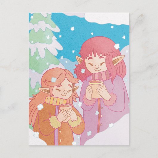 Carte Postale Une journée d'hiver agréable (Devant)