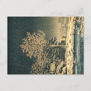 Carte Postale Une journée d'hiver sur la rivière Sumida au Japon