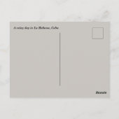 Carte Postale Une journée pluvieuse à La Habana Cuba (Dos)