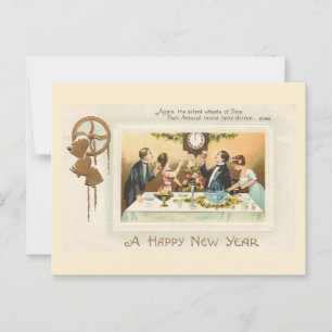 Carte Postale Une joyeuse nouvelle année, inspirée Vintage des a