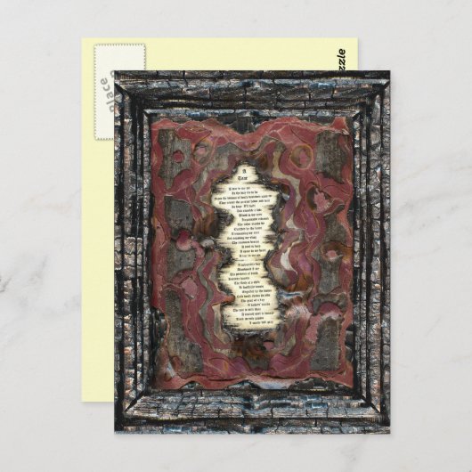 Carte Postale Une larme (Devant / Derrière)