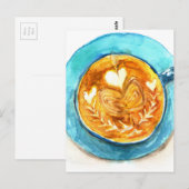 Carte Postale Une latte d'amour (Devant / Derrière)