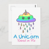 Carte Postale Une licorne m'a plu (Devant / Derrière)