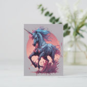 Carte Postale Une licorne zombie (Debout devant)
