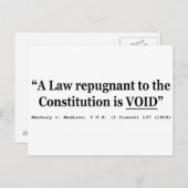 Carte Postale Une Loi Qui Revient À La Constitution Est Annulée (Devant / Derrière)
