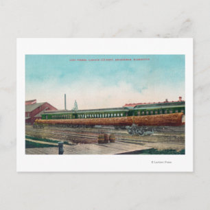 Carte Postale Une longue arborescence se connecte aux voies ferr