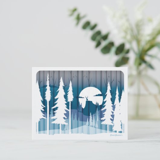 Carte Postale Une longue nuit d'hiver dans la forêt oubliée - (Debout devant)