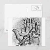 Carte Postale une main d'aide (Devant / Derrière)