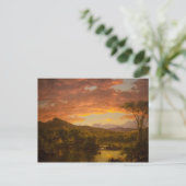 Carte Postale Une maison de campagne par l'église Frederic Edwin (Debout devant)