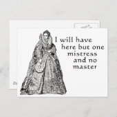 Carte Postale Une Maîtresse Ici (Devant / Derrière)