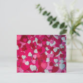 Carte Postale Une mer de coeur festif pour l'amour (Debout devant)