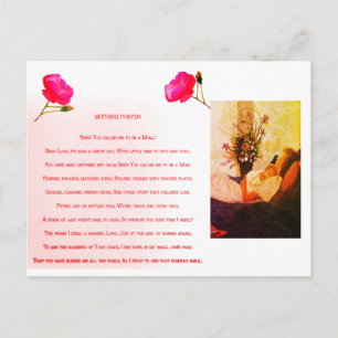 Carte Postale Une mère aimant la prière