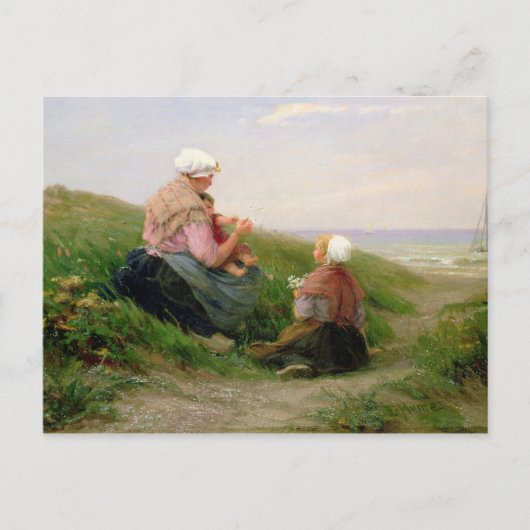 Carte Postale Une mère et ses petits enfants (Devant)