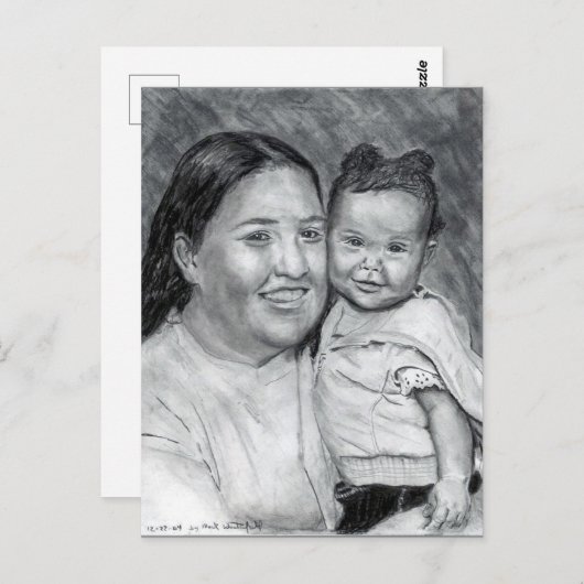 Carte Postale Une Mère et son Bébé ... Décembre 2004 (Devant / Derrière)