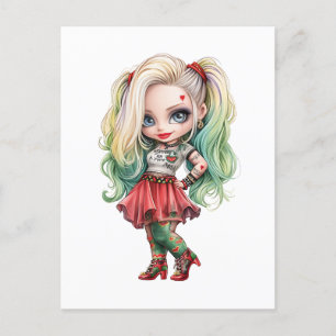 Carte Postale Une mignonne fille Halloween collection de design 