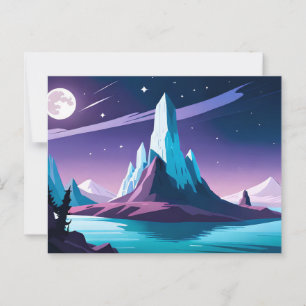 Carte Postale Une montagne de minuit