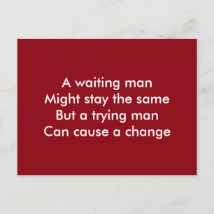 Carte Postale Une motivation d'homme éprouvant