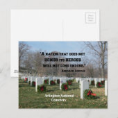 Carte Postale Une nation qui n'honore pas ses héros (Devant / Derrière)