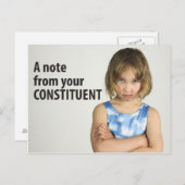 Carte Postale Une note de votre électrice Femmes Mars 10/100 (Devant / Derrière)