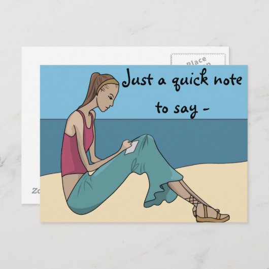 CARTE POSTALE UNE NOTE RAPIDE À DIRE (Devant / Derrière)