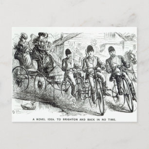 Carte Postale Une nouvelle façon de se rendre à Brighton, 1864