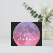 Carte Postale Une nouvelle phase commence la lune rose (Debout devant)